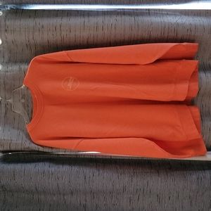 Orange crewneck sweatshirt